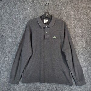 Lacoste Long Sleeve Polo Shirt Size 6 Men's XL‎ Embroidered Logo Preppy